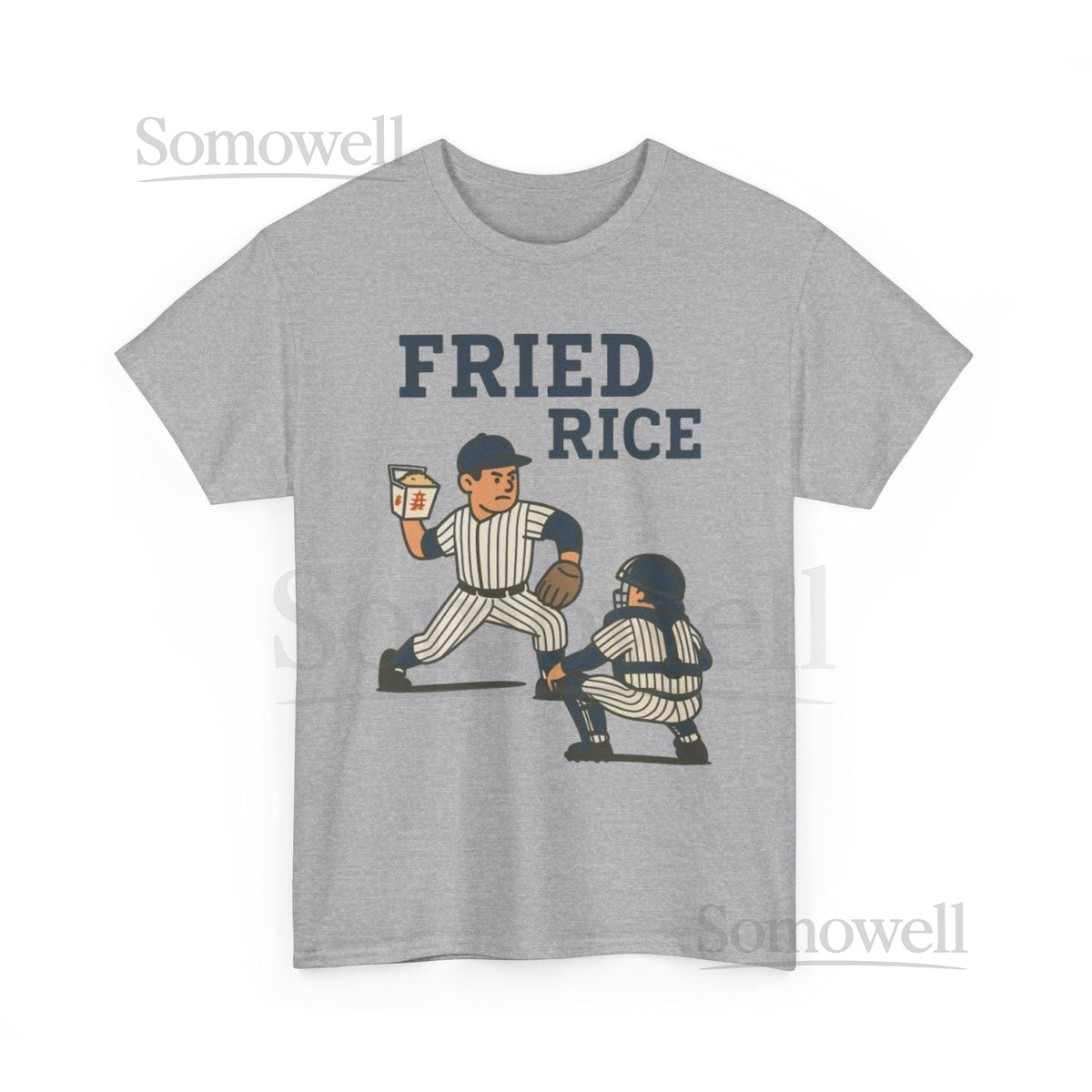 Fried Rice Funny New York Baseball Graphic Tee_458