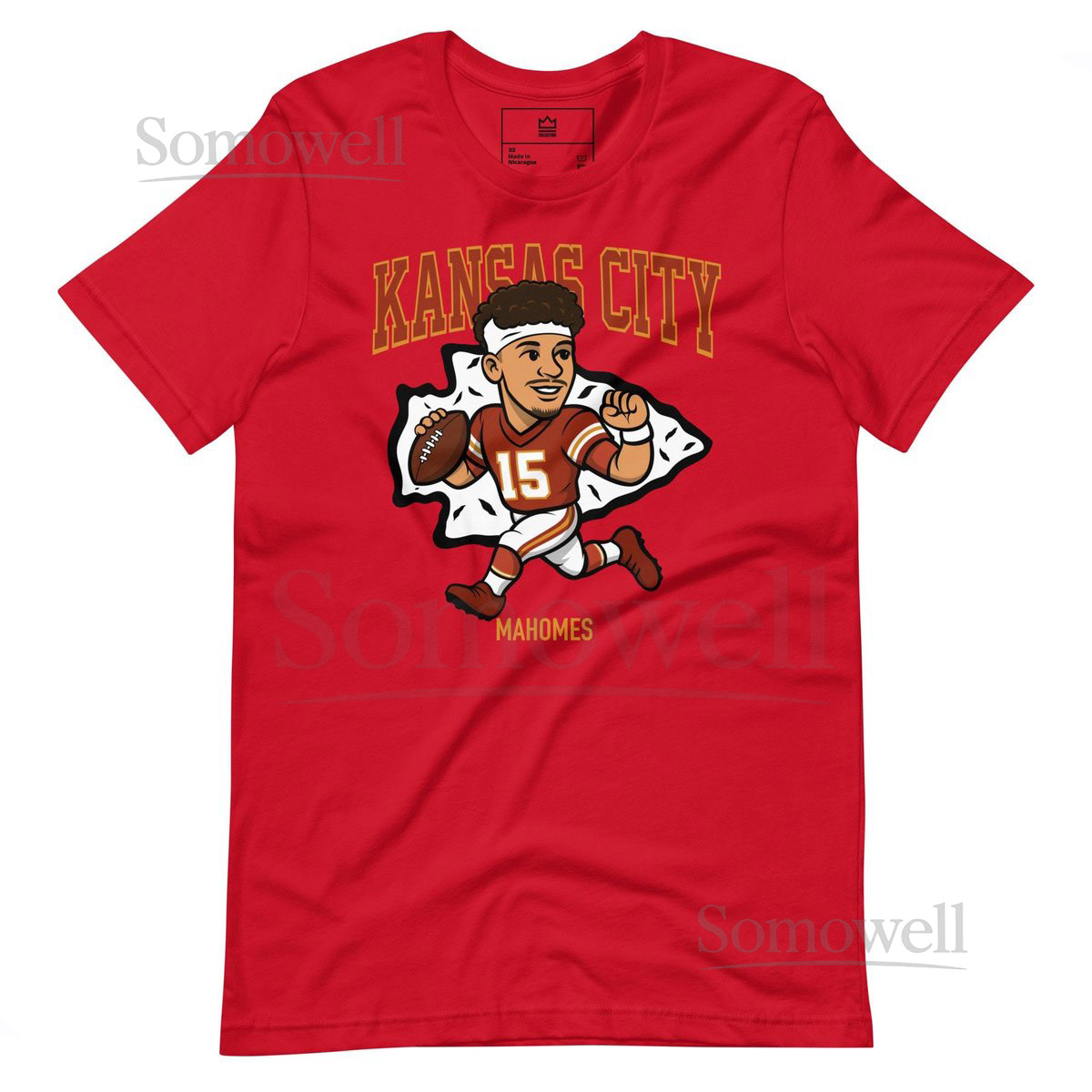 Patrick Mahomes Cartoon T-Shirt Kansas City Chiefs Football Tee_645