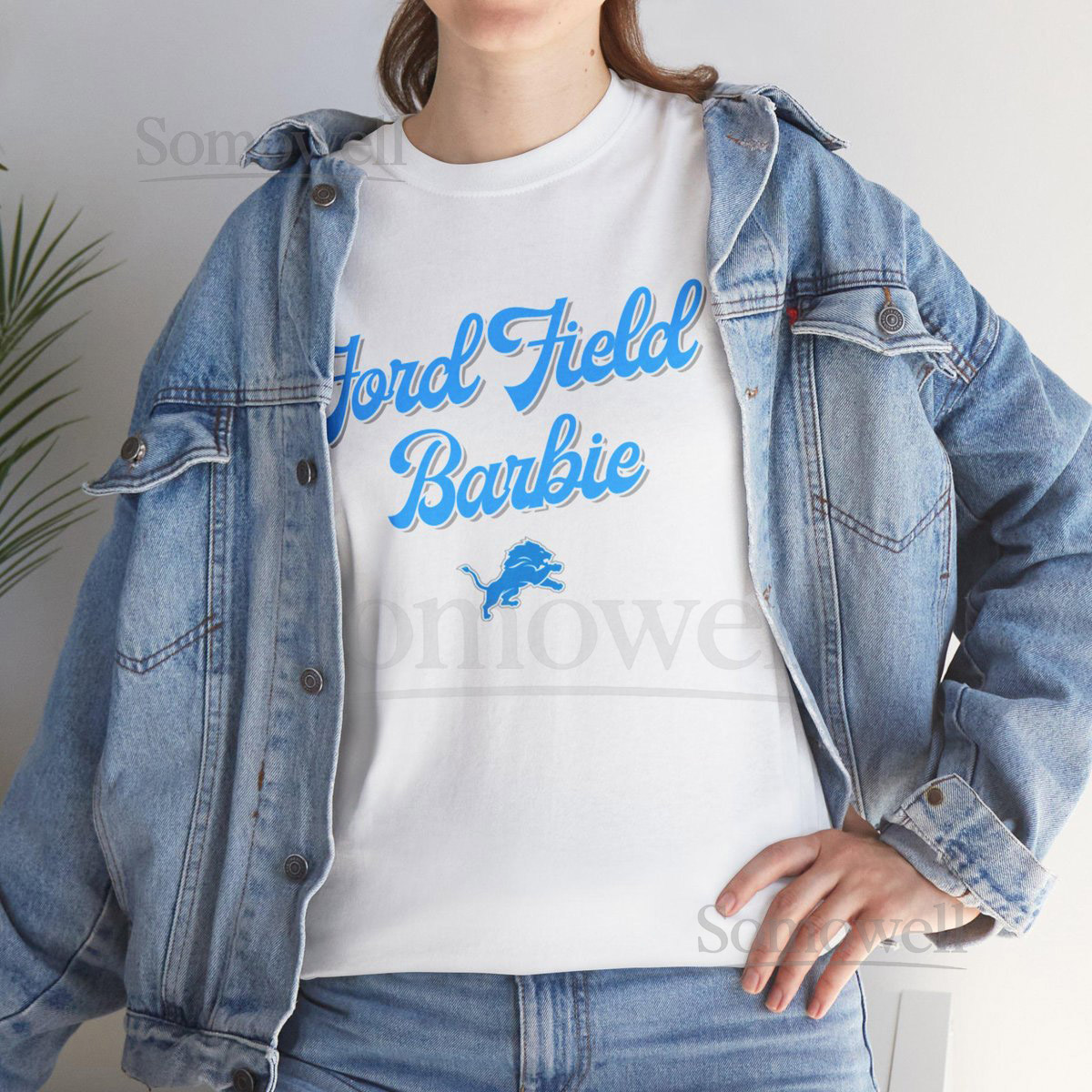 Ford Field Barbie Detroit Lions Tee Unisex Football Fan Shirt_340