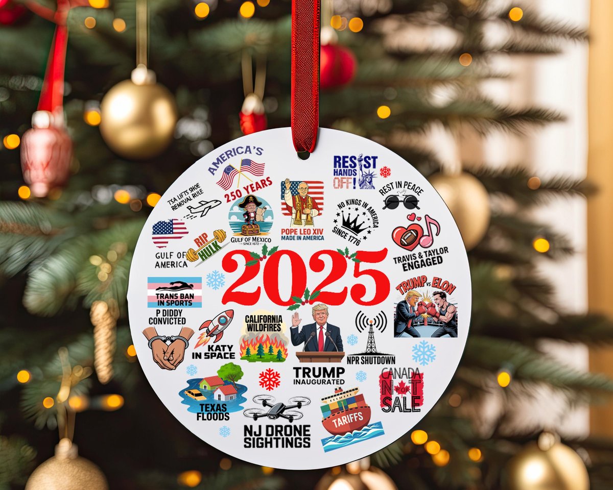 2025 Christmas Ornament 2025 Notable Events Ornament 2025 Year in Review Christmas Ornament Memorable 2025 A Year to Remember Gifts or10