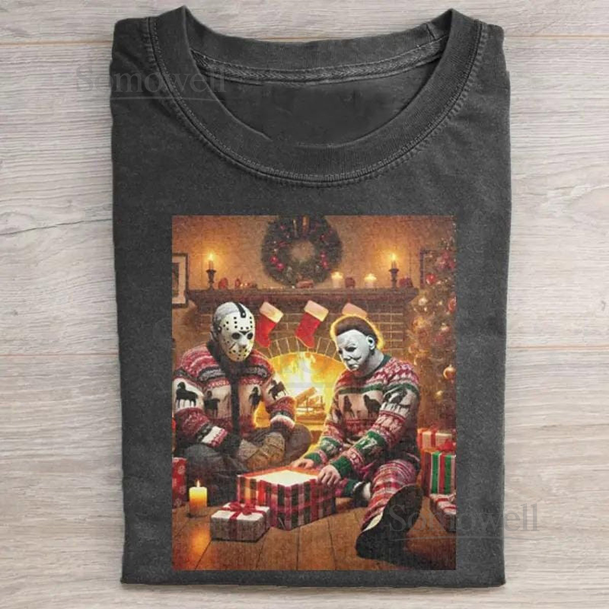 Vintage Horror Movie Christmas Shirt - Jason and Myers Comfort Colors Tee_725