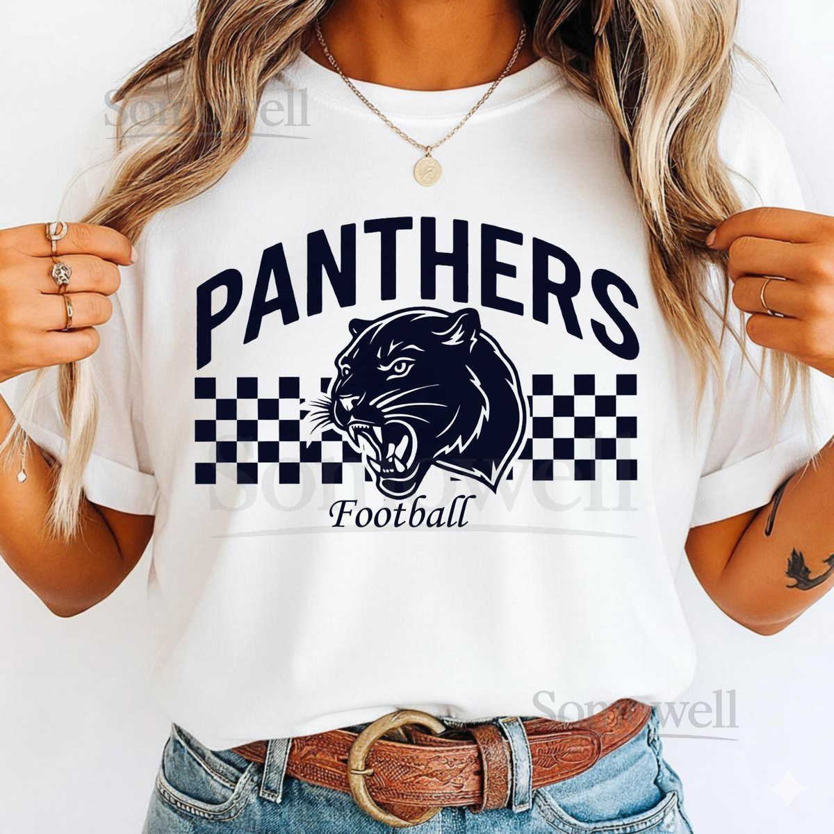 Vintage Panthers Football T-Shirt Unisex Game Day Mascot Tee_1110