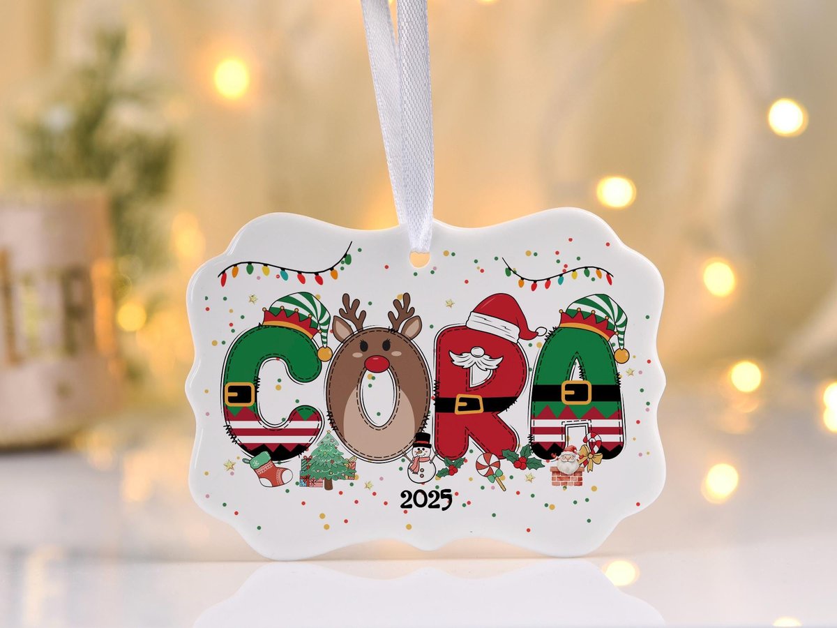 Personalized Kids Christmas Ornament 2025 Christmas Ceramic Ornament Custom Name Ornament Christmas Keepsake Xmas Gifts for Boys Girls_4378610352