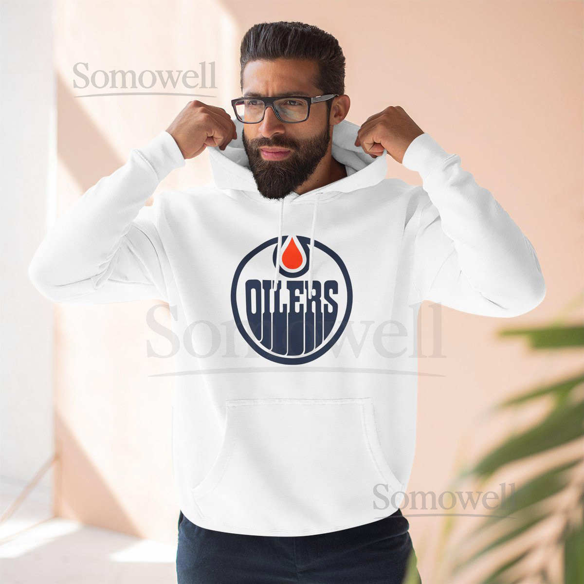 Edmonton Oilers Logo Fleece Hoodie Oiler Fan Apparel Hockey fan gift_139
