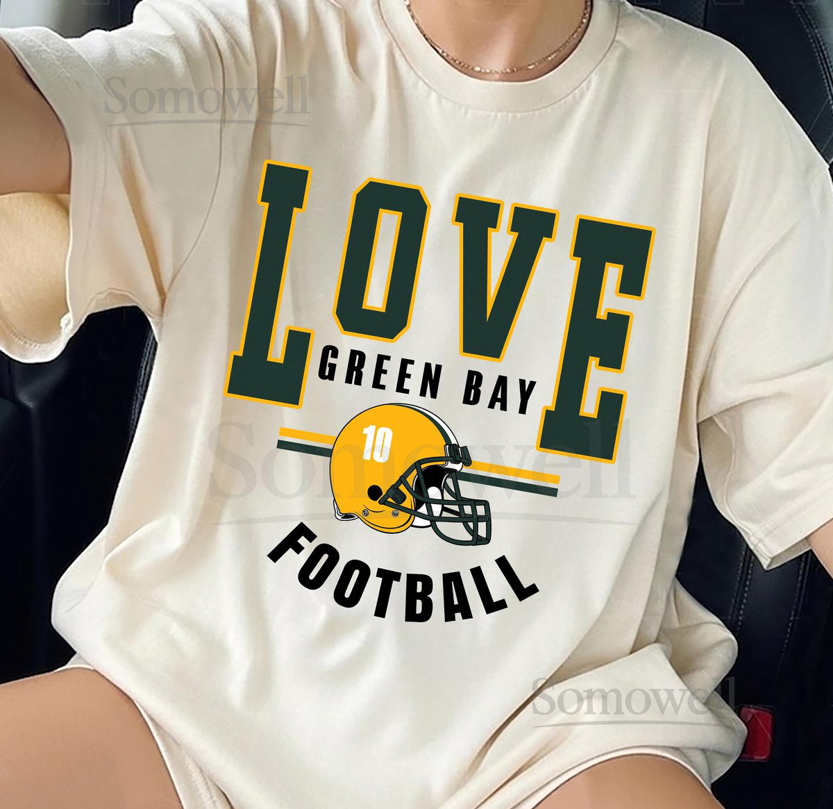 Comfort Colors Love 10 Vintage T-Shirt Love Retro Rap Tee Game Day Tee Football Season Vintage Green Bay Football Green Bay Fan Shirt_68