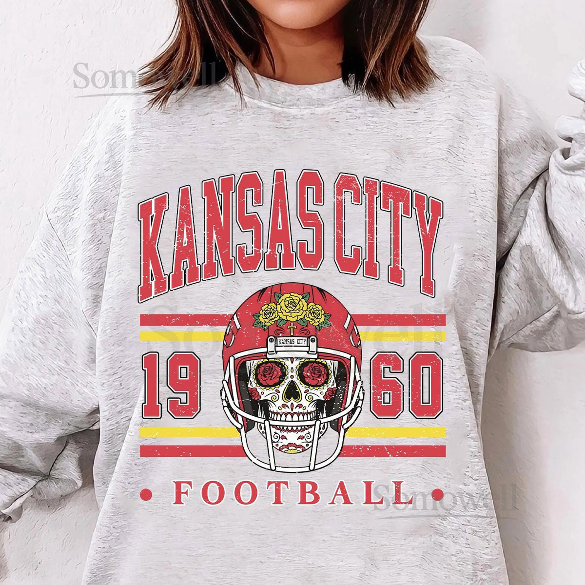 Vintage Style Kansas City Football Kansas City Sweatshirt Kansas City Football Sweatshirt Football Fan Gift_152