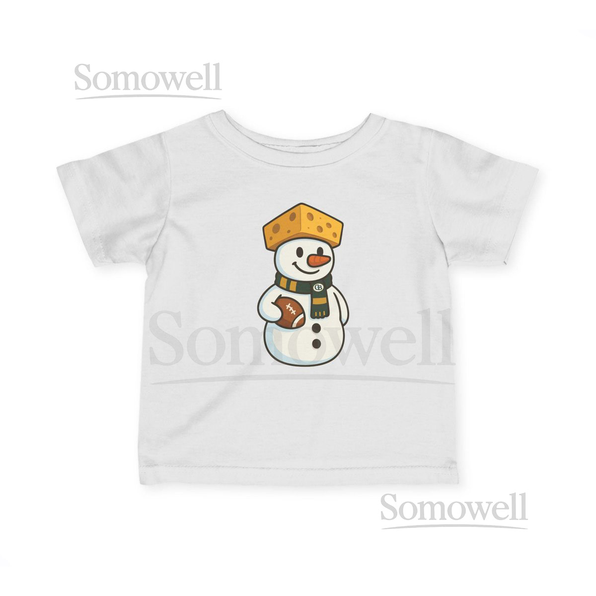 Green Bay Football Toddler Snowman Shirt Packers ghost shirt Winter Game Pullover Christmas Football Shirt for Baby Green Bay Cozy Shirt_424