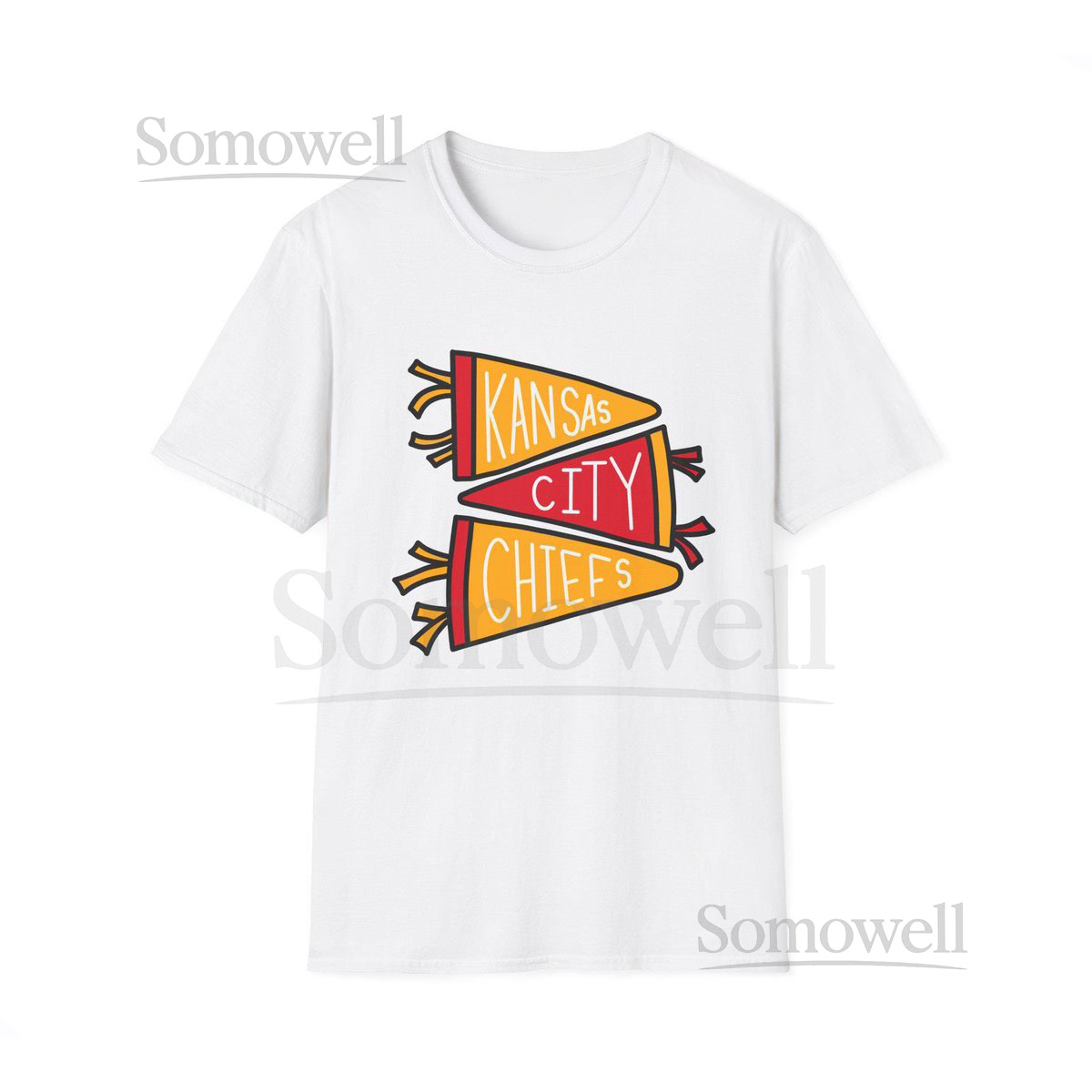 Kansas City Chiefs T-Shirt Unisex Flags Design Game Day Apparel_316