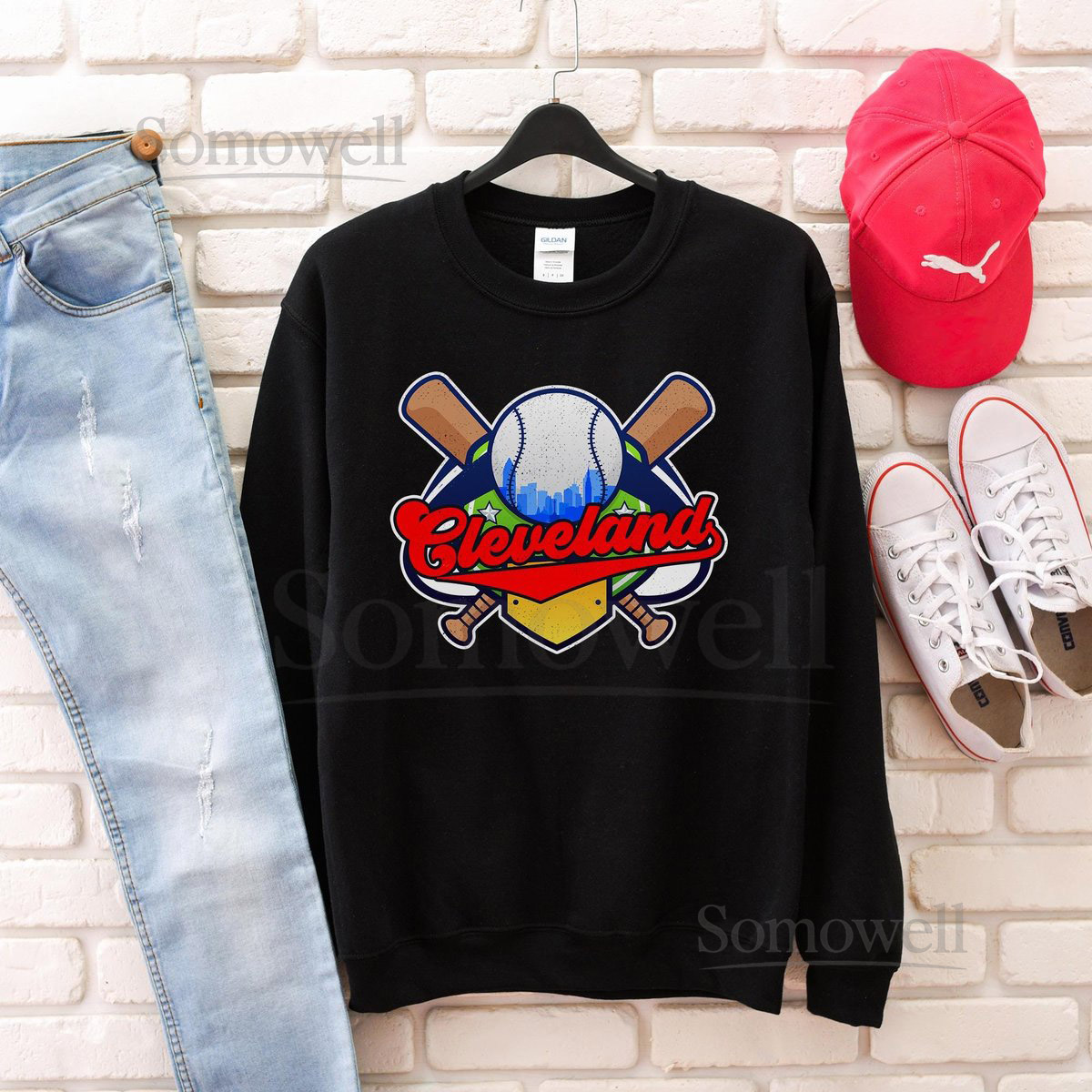 Cleveland Sweatshirt Cleveland baseball tee Cleveland fan Cleveland baseball gift Cleveland game day shirt_343