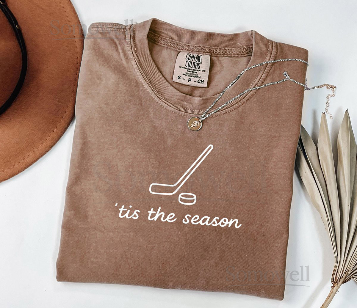 Comfort Colors Tis The Season Hockey Puck Shirt Hockey Player Tshirt Hockey Mom Tee Game Day Gift Sports Mom Sweatshirt Hockey Shirt_102