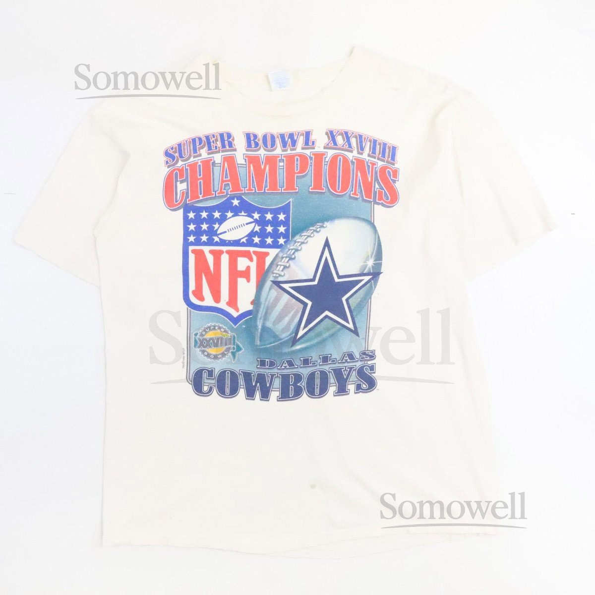 Vintage Dallas Cowboys Super Bowl XXVIII T-Shirt Size Large 90s NFL_543