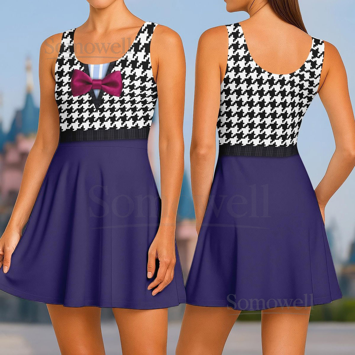 Disney Fear Skater Dress Inside Out Cosplay Costume Pixar Cartoon Shirt Disney Movie Women Dress Halloween Dress Gift For Her_44