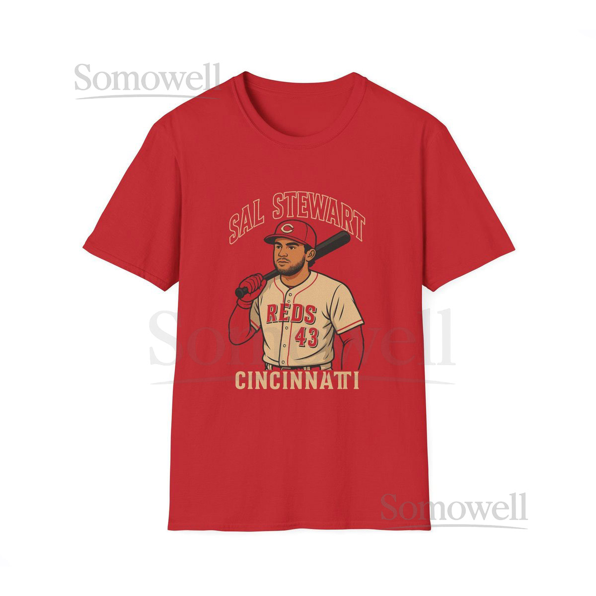 Sal Stewart Cincinnati Reds T-Shirt Soft Cotton Baseball Tee_766