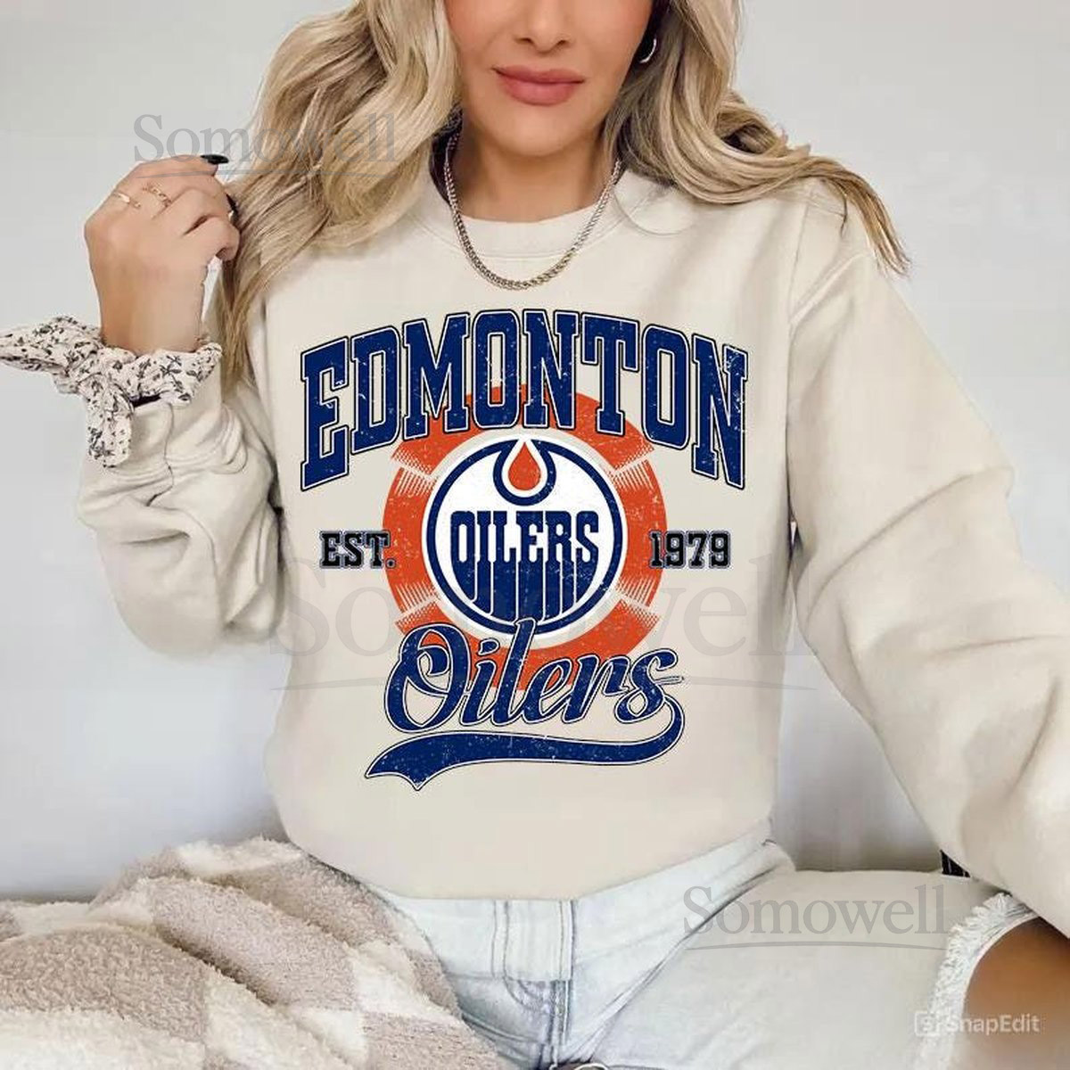 Edmonton Oiler Sweatshirt Vintage Edmonton hockey shirt Edmonton Hockey Crewneck Oilers Hockey youth sweater Hockey Fan gift_49