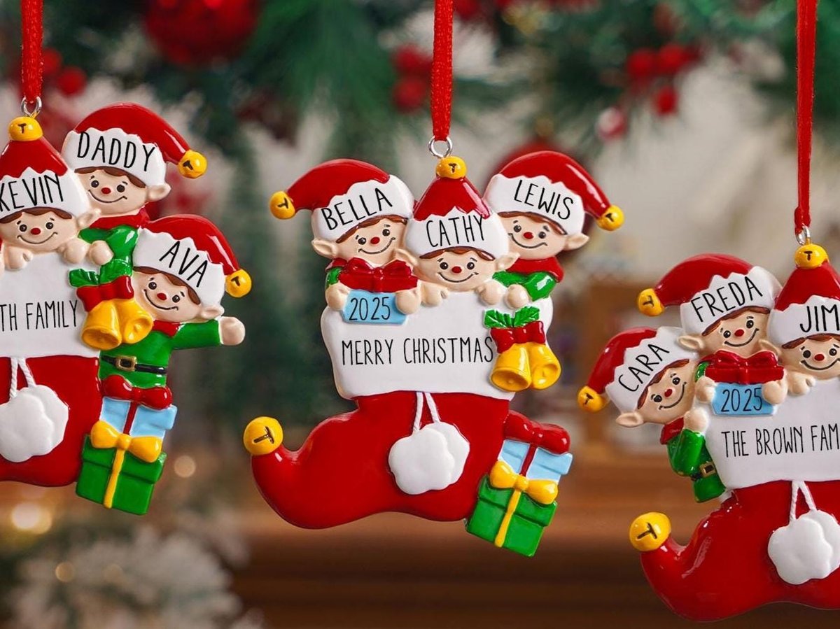 2025 Christmas Family Ornament Custom Christmas Stocking Ornament Christmas Ornament Christmas Gift Christmas Decoration Xmas Gift