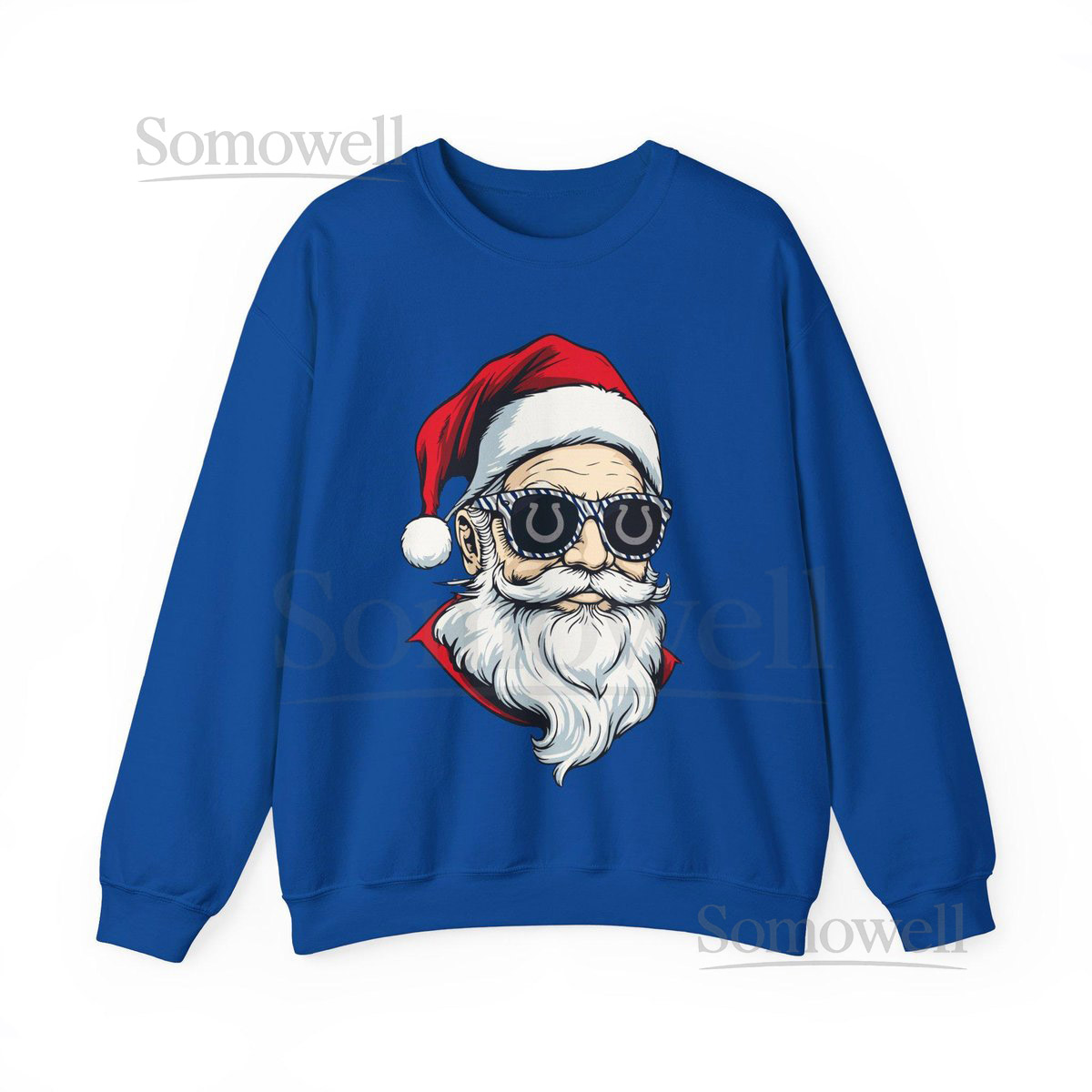 Indianapolis Football Santa Sunglasses Sweatshirt Colts Christmas Christmas Pullover Christmas Crewneck Indianapolis Cozy_512