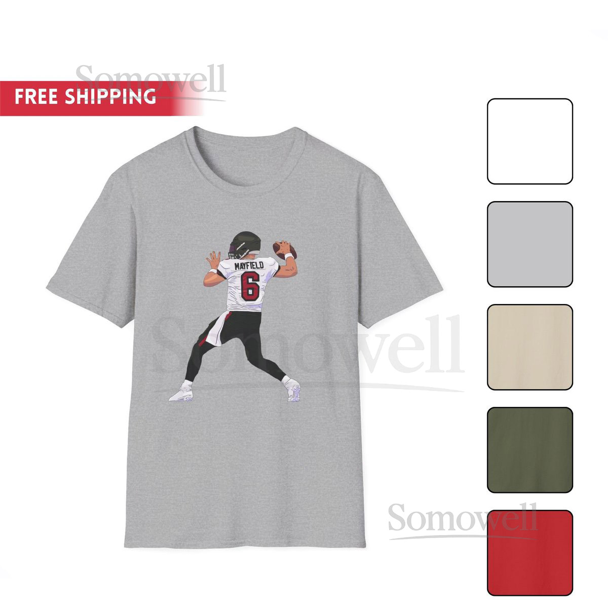 Baker Mayfield Celebrating Tampa Bay T-Shirt Gift For Tampa Bay Fan High Quality Hand Drawn Art_35