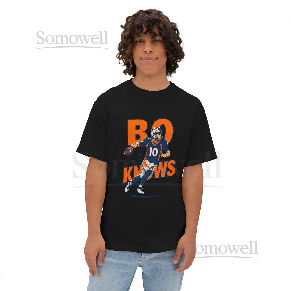 Bo Knows Broncos Shirt Vintage Distressed Denver Football Tee Unisex Oversized Boxy Tee_17