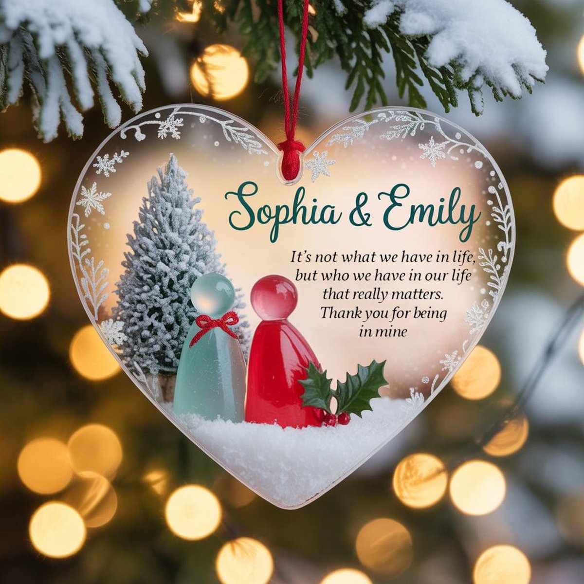 Personalized Glass Ornament Friendship Ornament Friend Christmas Gift Personalized Glass Ornament Keepsake Christmas Decor 2025