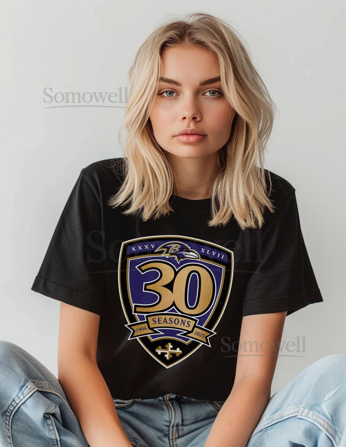 Baltimore Ravens 30th Season Special Logo Shirt NFL Ravens Jersey Tee Football Fan Gift Game Day Ravens Gear_137
