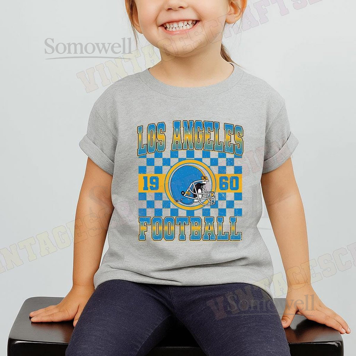 Vintage Los Angeles Football Toddler T-Shirt Los Angeles Football Shirt Los Angeles Football Crewneck Los Angeles Game Day Fan Gifts_820