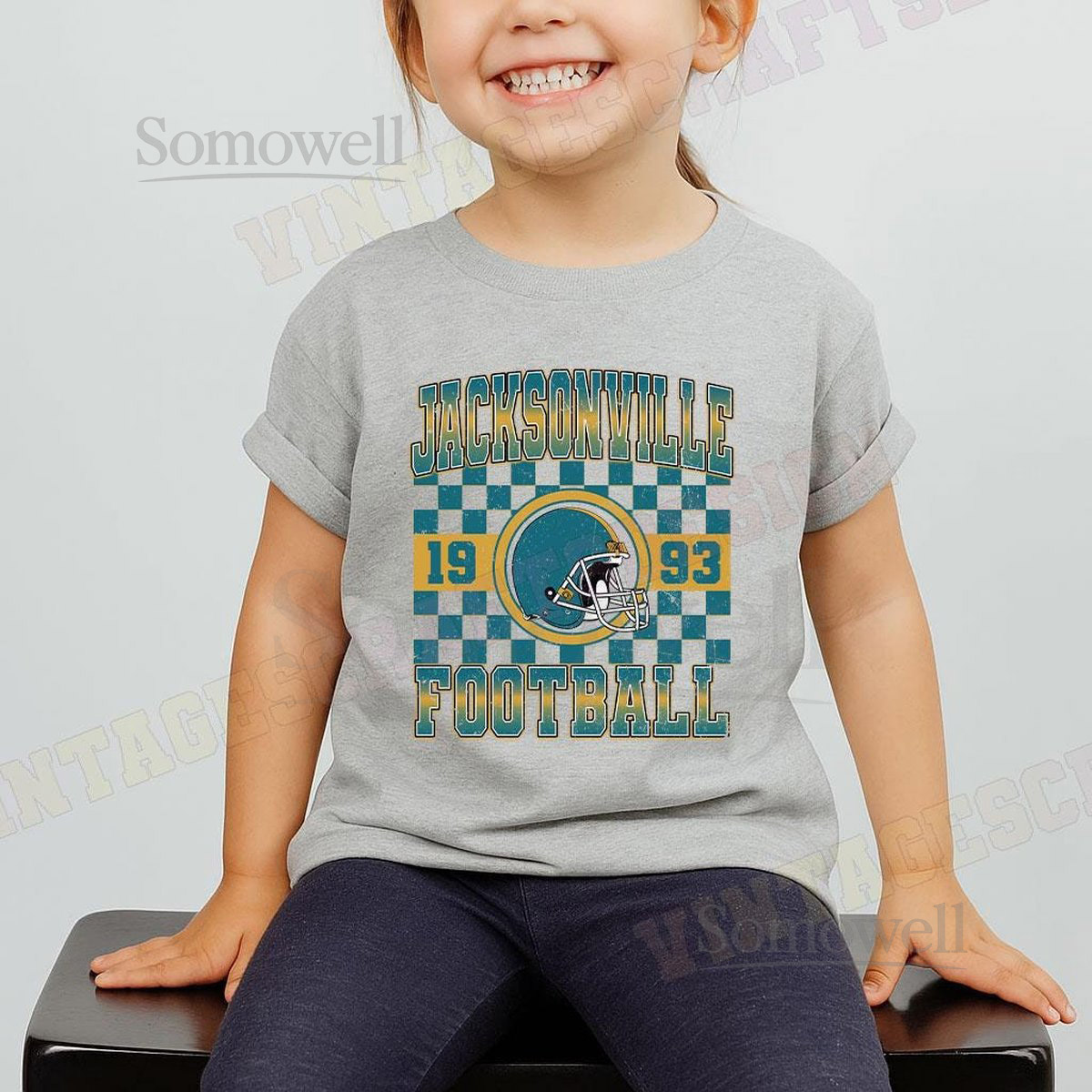 Vintage Jacksonville Football Toddler T-Shirt Jacksonville Football Shirt Jacksonville Football Crewneck Jacksonville Game Day Fan _1005