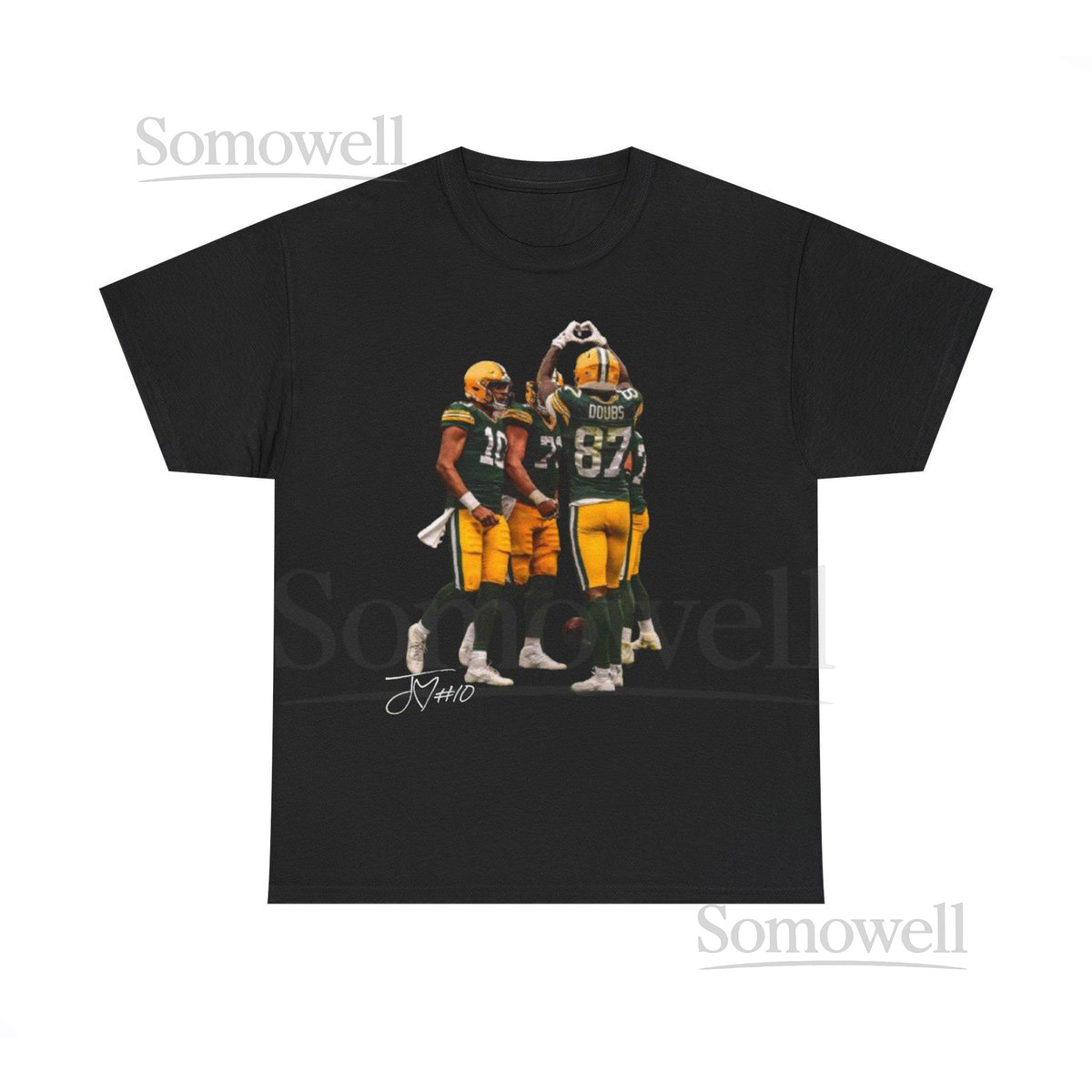 Romeo Doubs Jordan Love Green Bay Packers T Shirt Jordan Love Autograph Edition_646