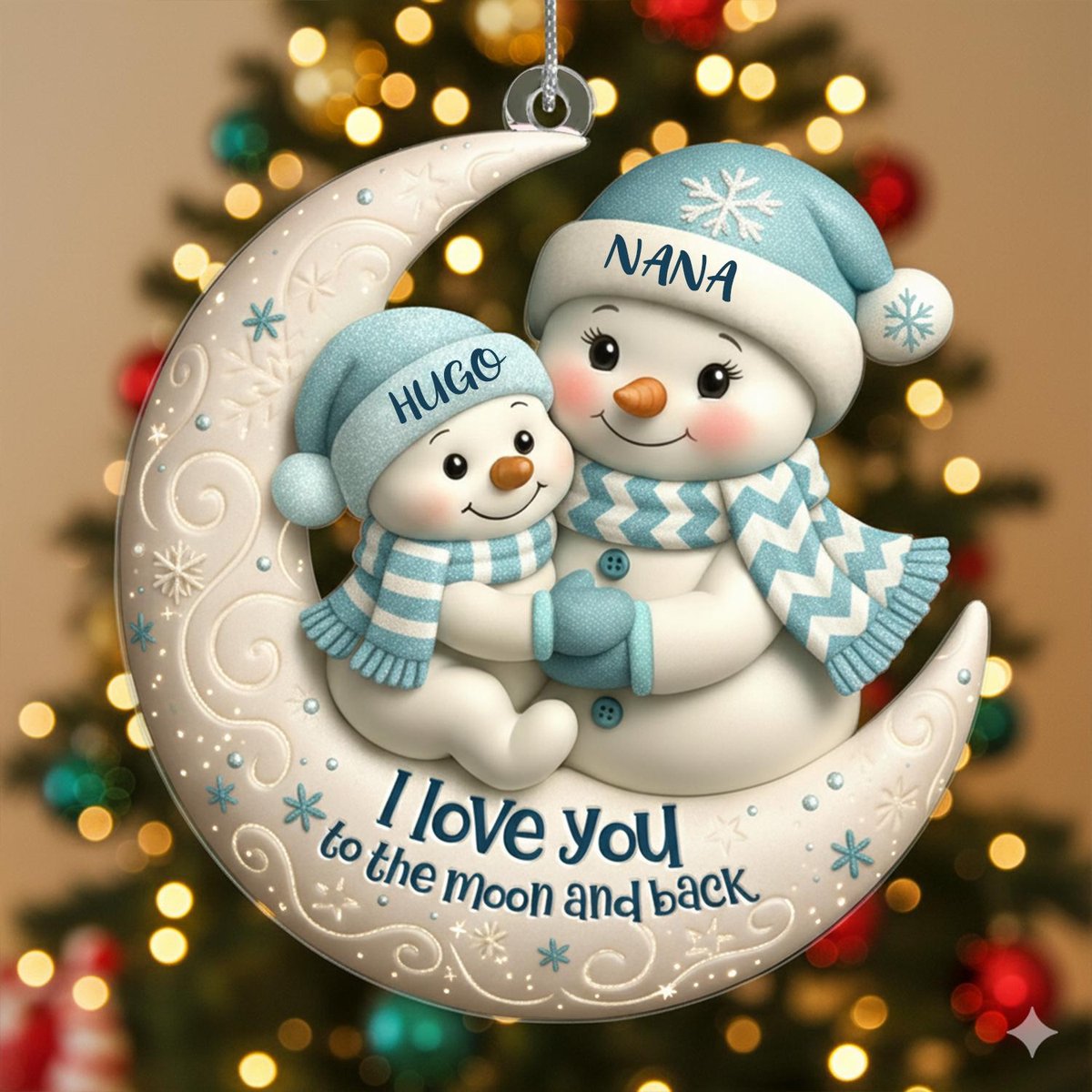 Personalized Acrylic Baby39s First Christmas Ornament New Parent Gift