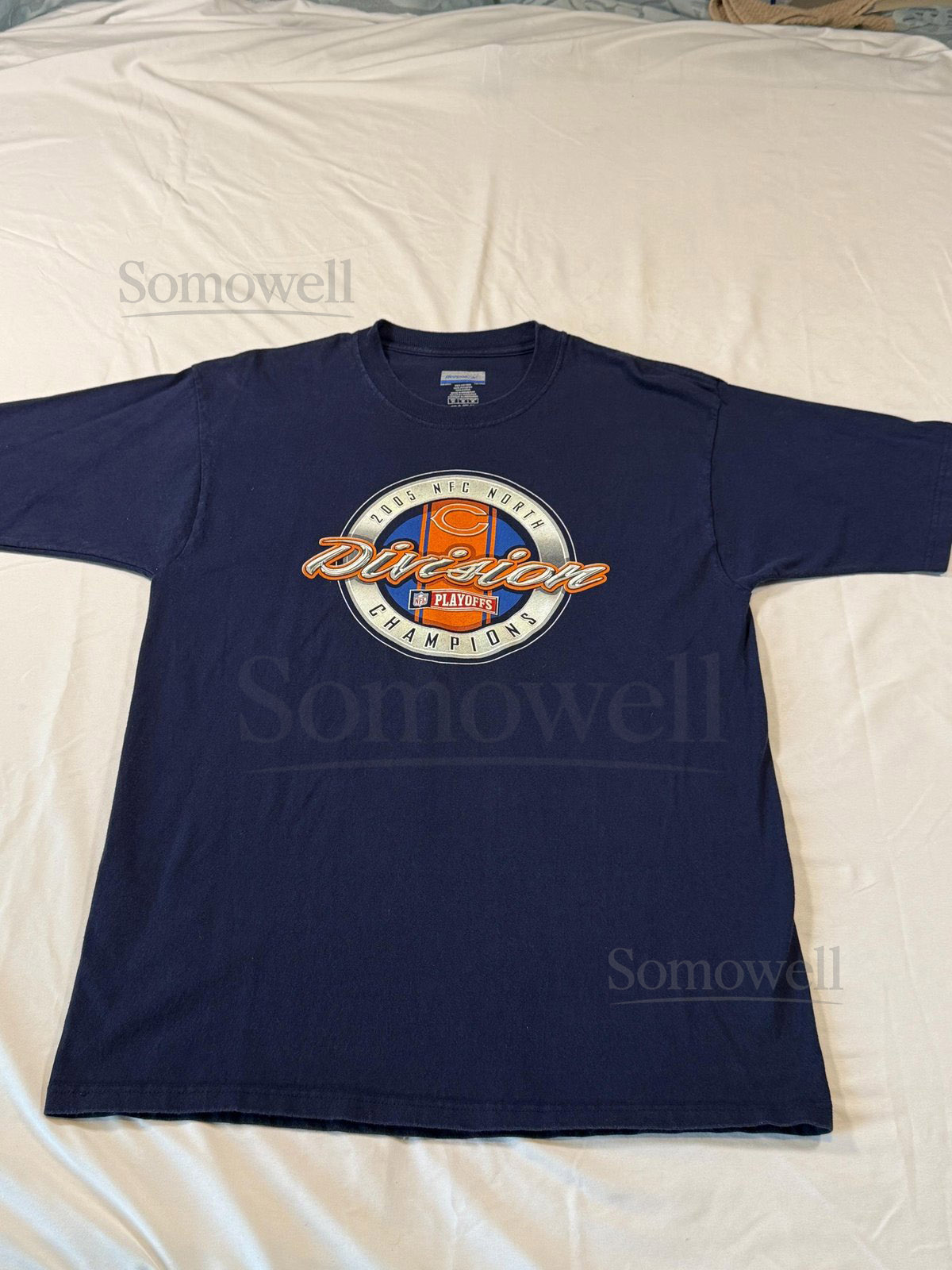 Reebok Chicago Bears 2005 NFC Championship Shirt Blue M Used_836