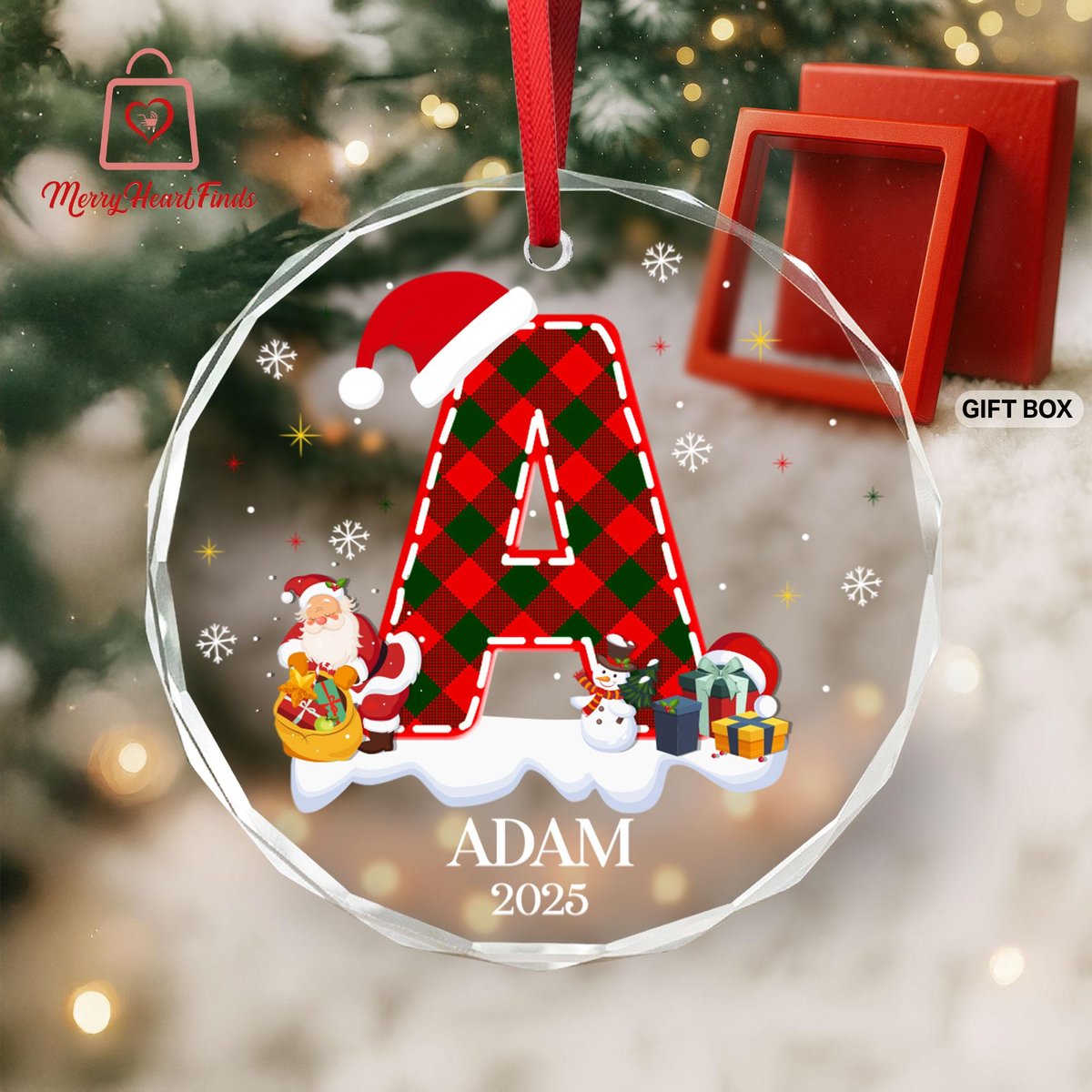 Personalized Letter Name Ornament Custom Alphabet Christmas Ornament Family Name Christmas Ornament 2025 Initial OrnamentChristmas Gift