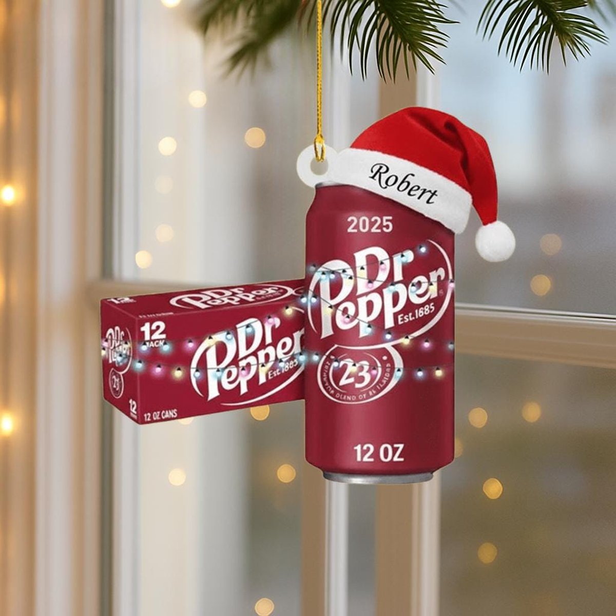 Dr Pepper Christmas Ornament 2025 Soda Can Ornament Soft Drink Ornament Dr Pepper Decor Cute Beverage Holiday Gift