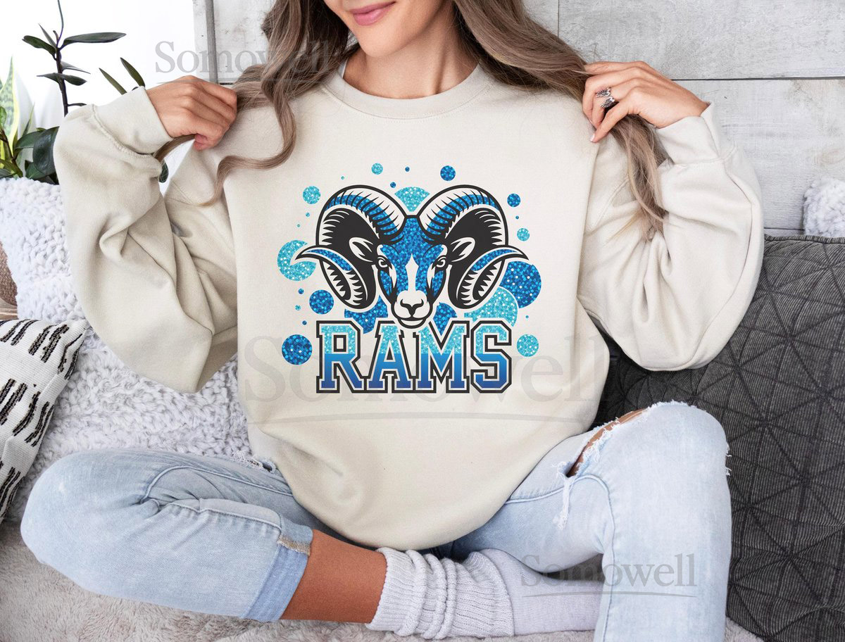 Los Angeles Football Shirt Rams Blue Mascot Sweatshirt Game Day Fan T-Shirt_85