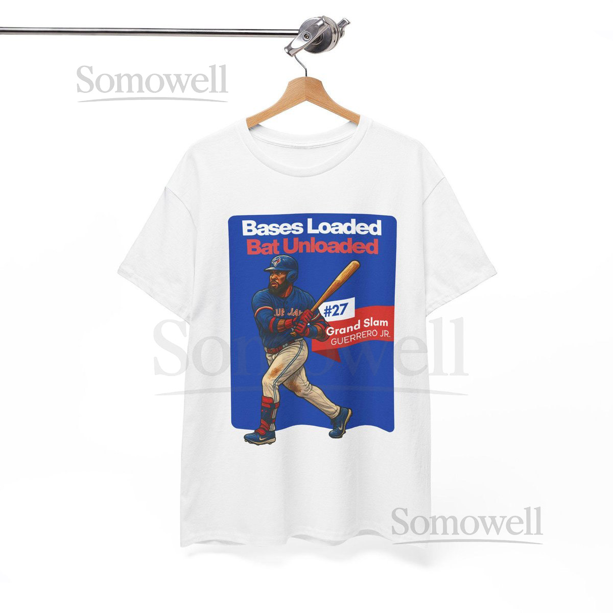 Guerrero Jr. 27 Baseball T-Shirt Toronto Blue Jays Fan Art Tee Bases Loaded Bat Unloaded by Lando_428