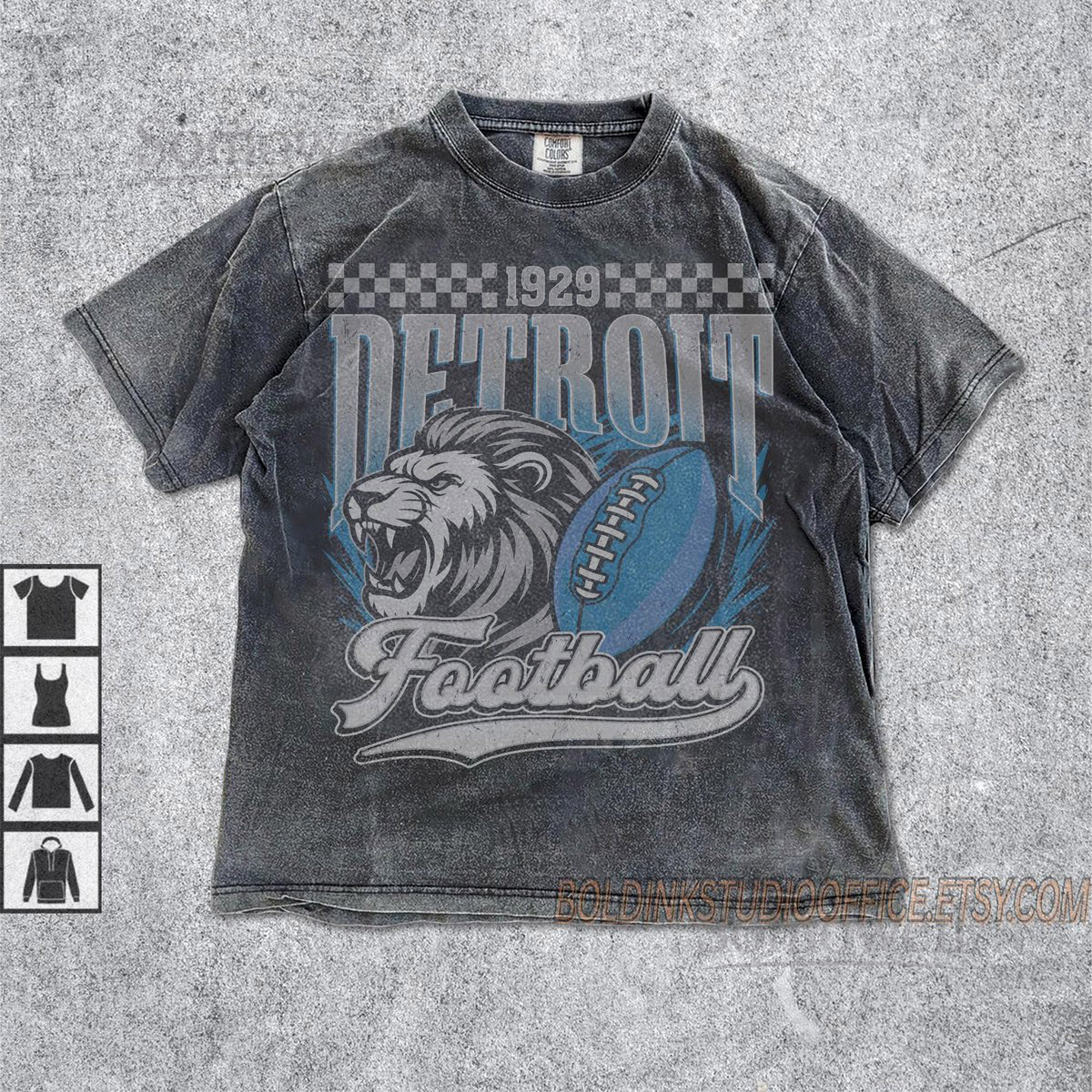 Comfort Colors Detroit Football Shirt Sweatshirt Hoodie Detroit Football Tshirt Detroit Football Fan Shirt Football Game Day Outfits_54