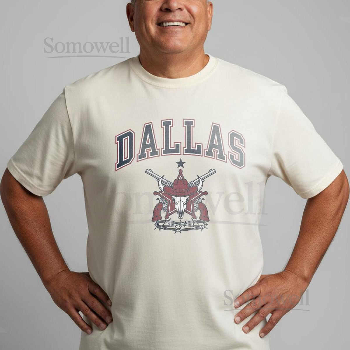 Dallas Cowboy Skull Graphic Tee Western Texas Style Comfort Colors T-Shirt_114