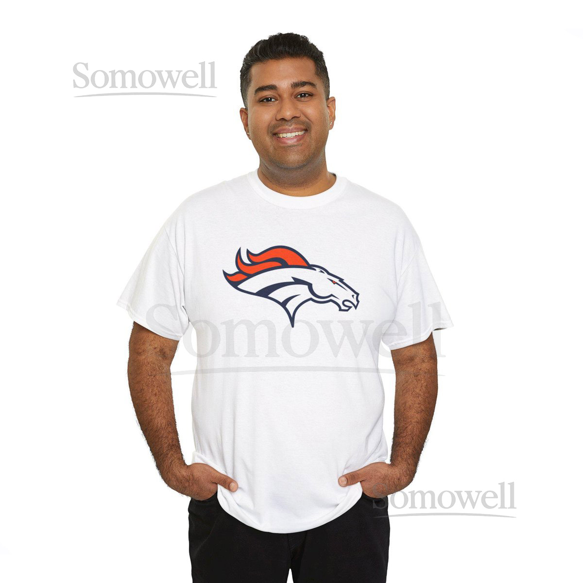 Denver Broncos Heavy Cotton Tee Unisex Sports Fan T-Shirt_305