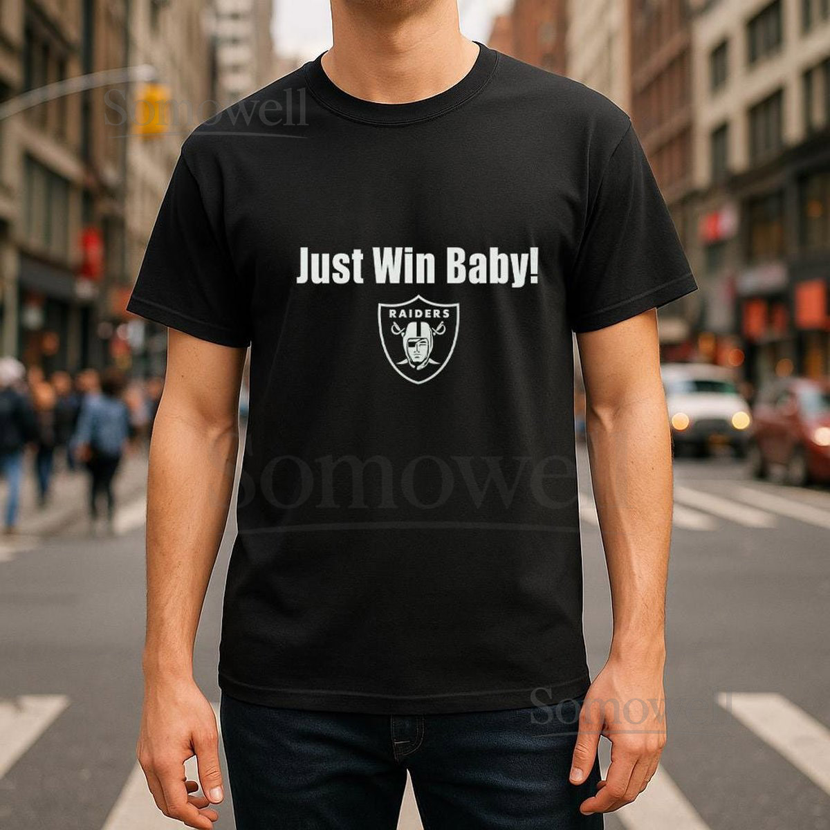 Las Vegas Football T-Shirt quotJust Win Babyquot Quote Tee_468