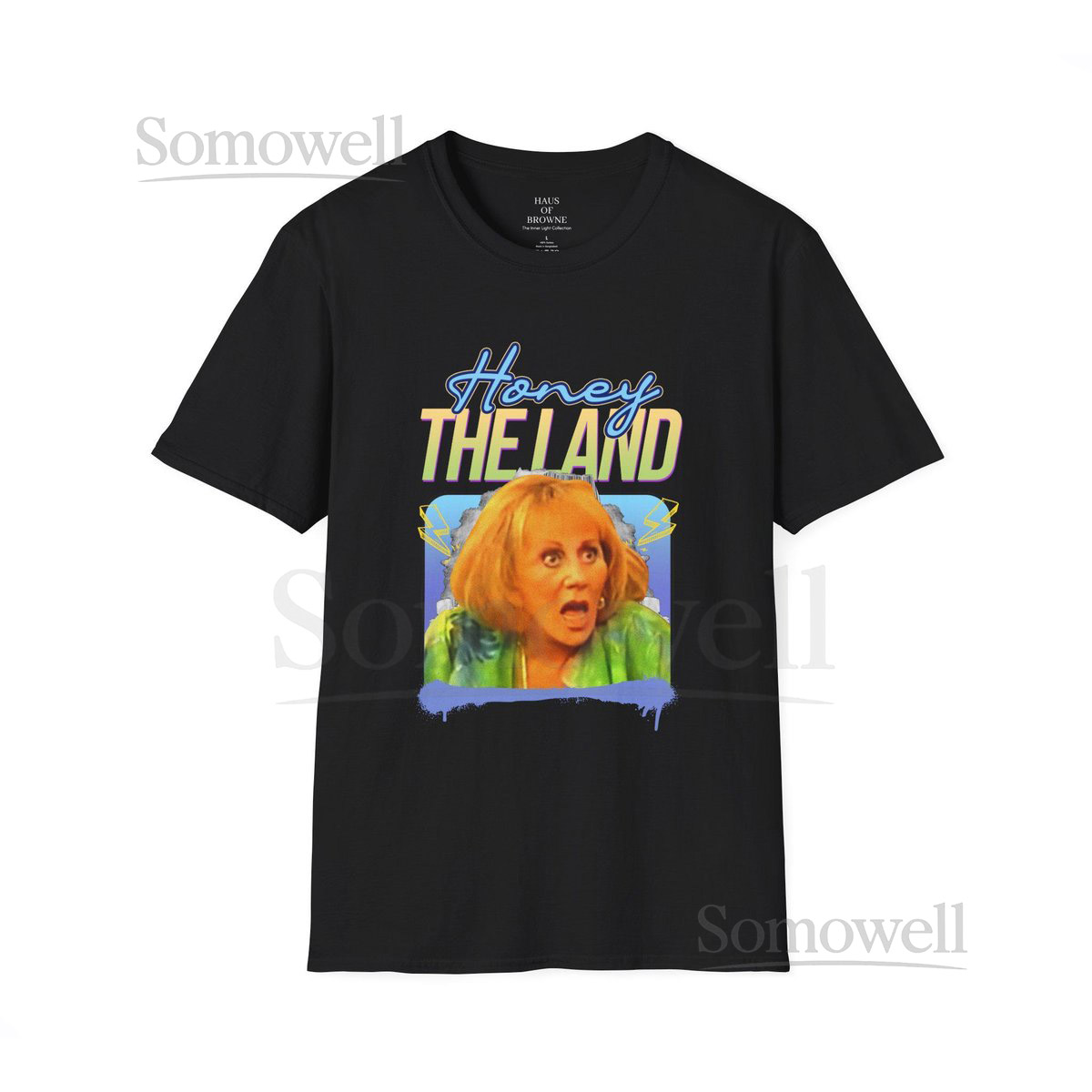 Honey The Land Sylvia Browne Vintage-Inspired Unisex Softstyle T-Shirt Retro Graphic Tee Casual Wear_206