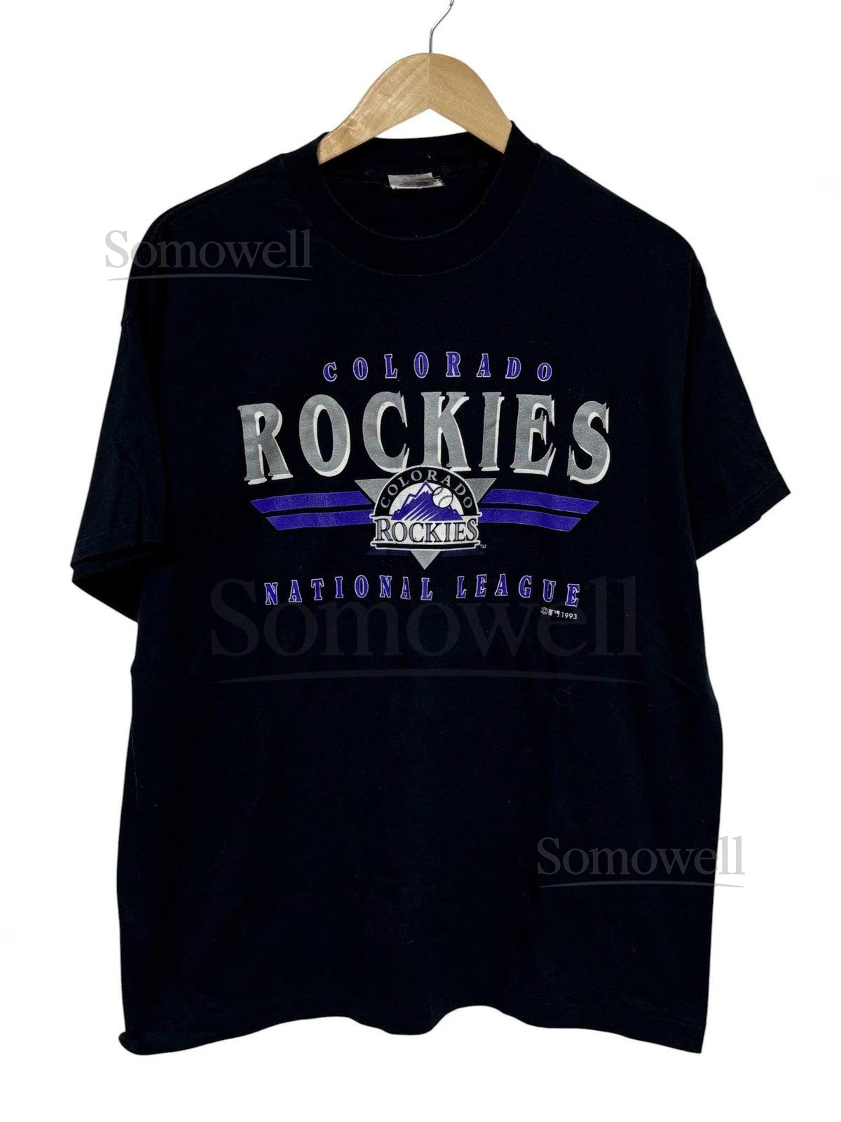 Vintage 1993 Colorado Rockies National League Baseball Tee Size XL_989