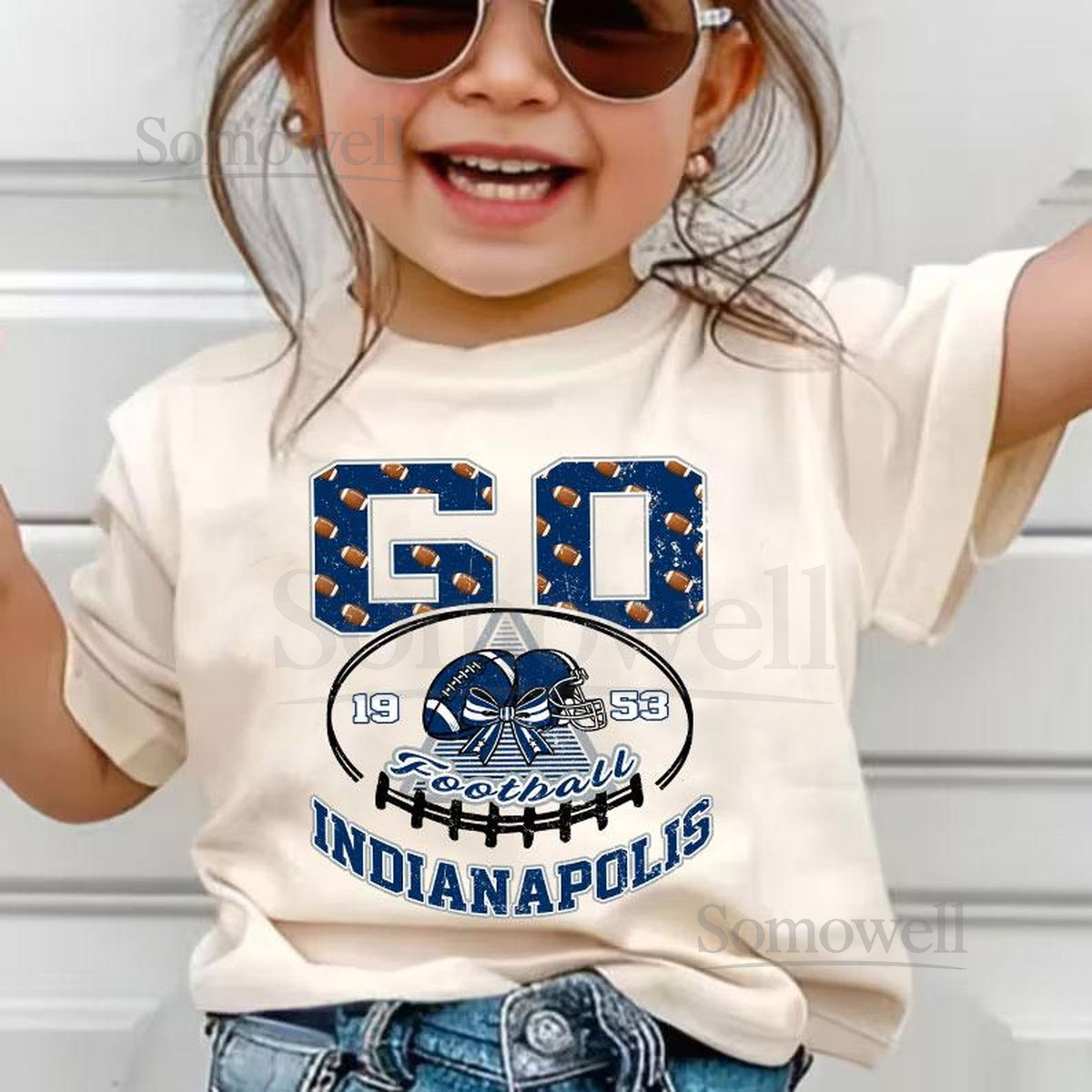 Classic Go Indianapolis Football Heritage kid Tee Retro Team Fan Shirt for Adults Kids Timeless Game Day Apparel Game Day Es_41