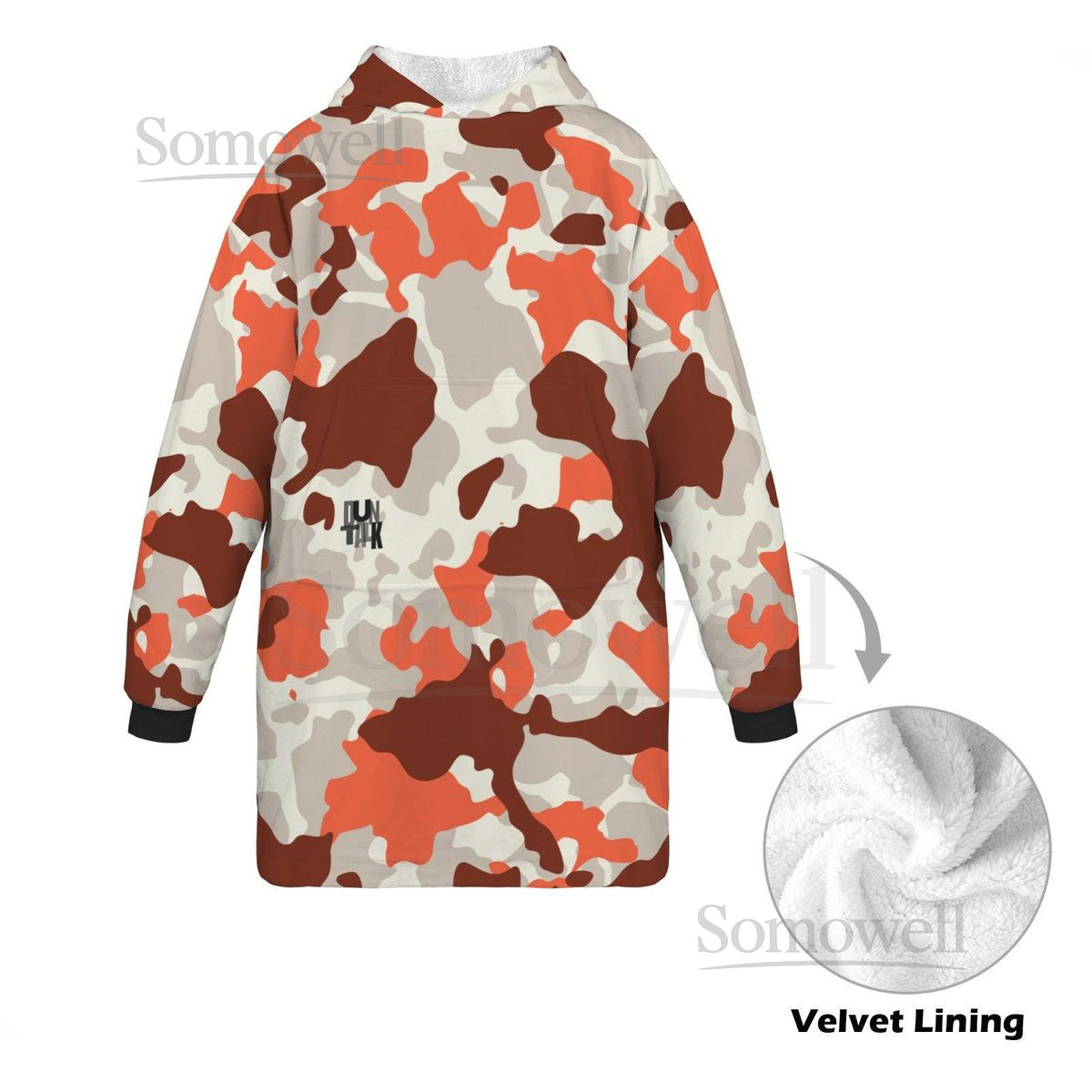 Basketball Blanket Hoodie Warm Furry Oversized Hoodie - Cozy Wearable Blanket for Game Nights Relaxing quotBench Mobquot by Duntalk_6