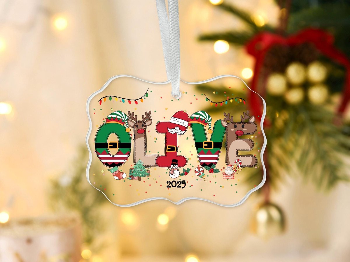 Personalized Kids Christmas Ornament 2025 Christmas Ceramic Ornament Custom Name Ornament Christmas Keepsake Xmas Gifts for Boys Girls_4385044493