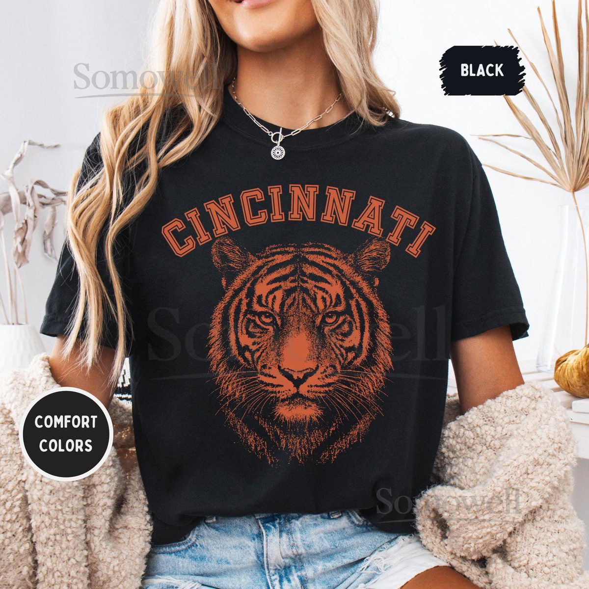 Vintage Cincinnati Football Comfort Colors T-shirt - Vintage Style Tee Sports Apparel Game Day Shirt Team Spirit Gear Sports Fan Gift_1087