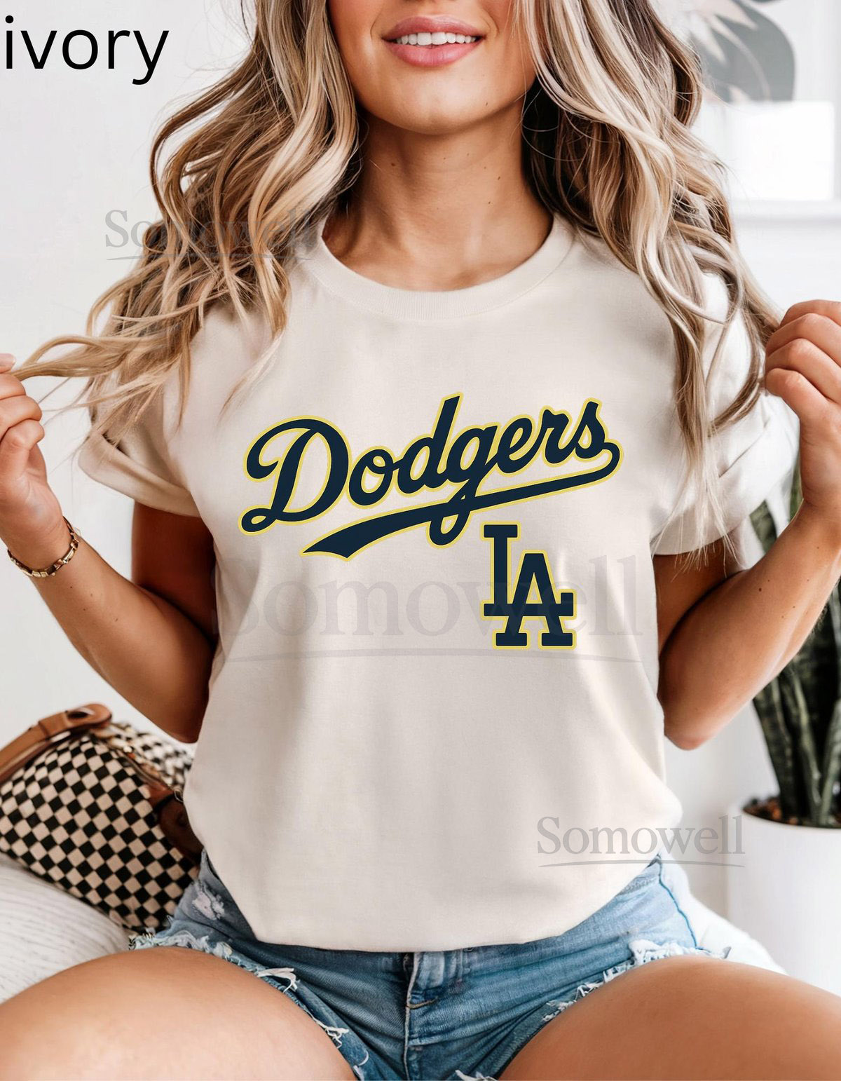 Dodgers Retro Shirt Comfort Colors Cotton Baseball Graphic Tee Cute Vintage Fan Gift_341