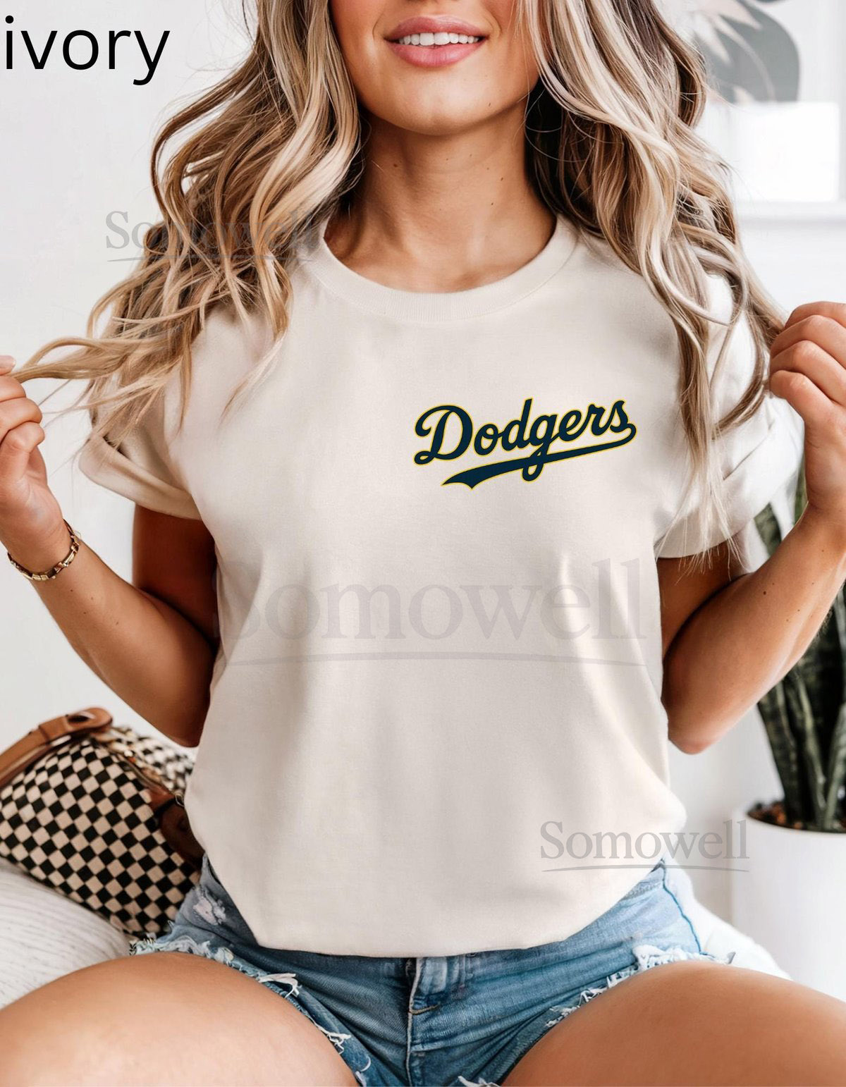 Dodgers Retro Shirt Cotton Baseball Graphic Tee Cute Vintage Fan Gift_346