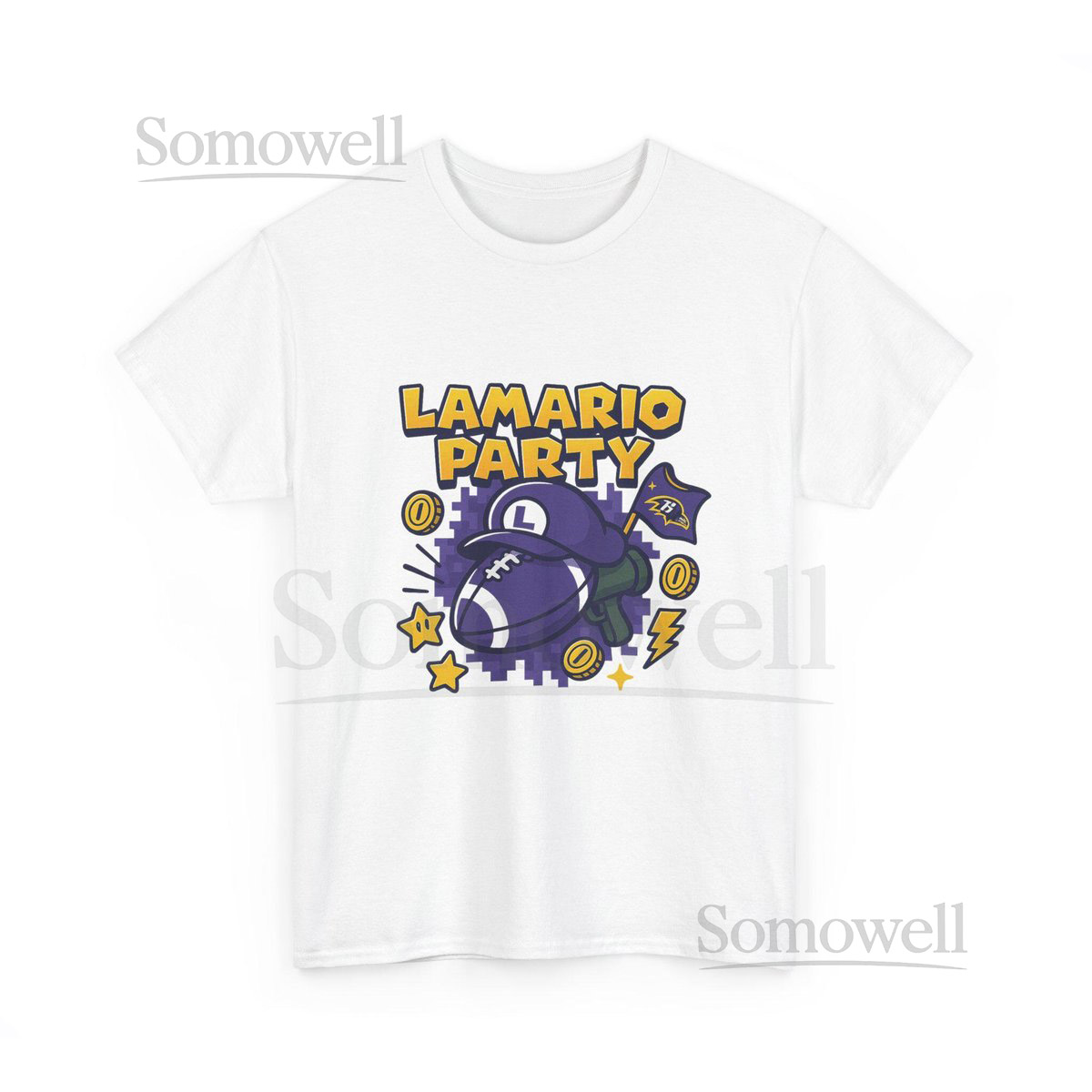 Lamar Jackson Baltimore Ravens Tee Lamario Party Pun Shirt Football Fan Gift Game Day Apparel Unisex Cotton Tshirt_755
