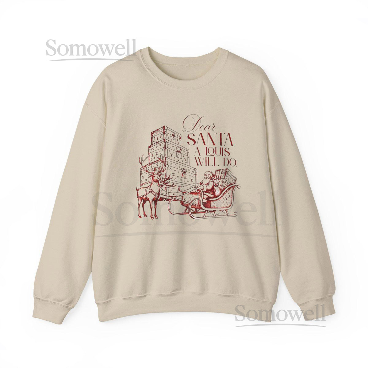 Dear Santa. Louis will do. Christmas Unisex Heavy Blend Crewneck Sweatshirt_143