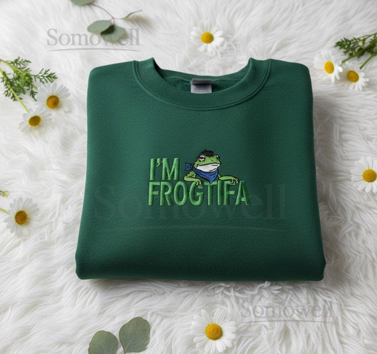I Am Frogtifa Embroidered Shirt Portland Frog Protest Embroidered Shirt I Stand With Frog No Kings Day Embroidery Shirt_128