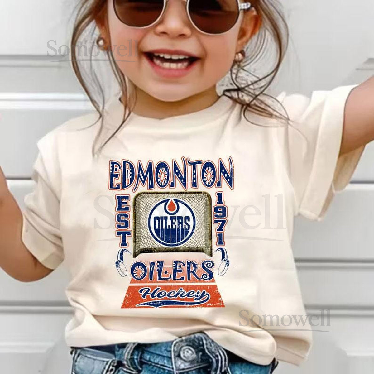 Retro Edmonton Ice Hockey tshirt Youth-Adult Game Day Shirt Vintage Look for Sports Lovers Perfect Gift for Kids Adult Supporters_425