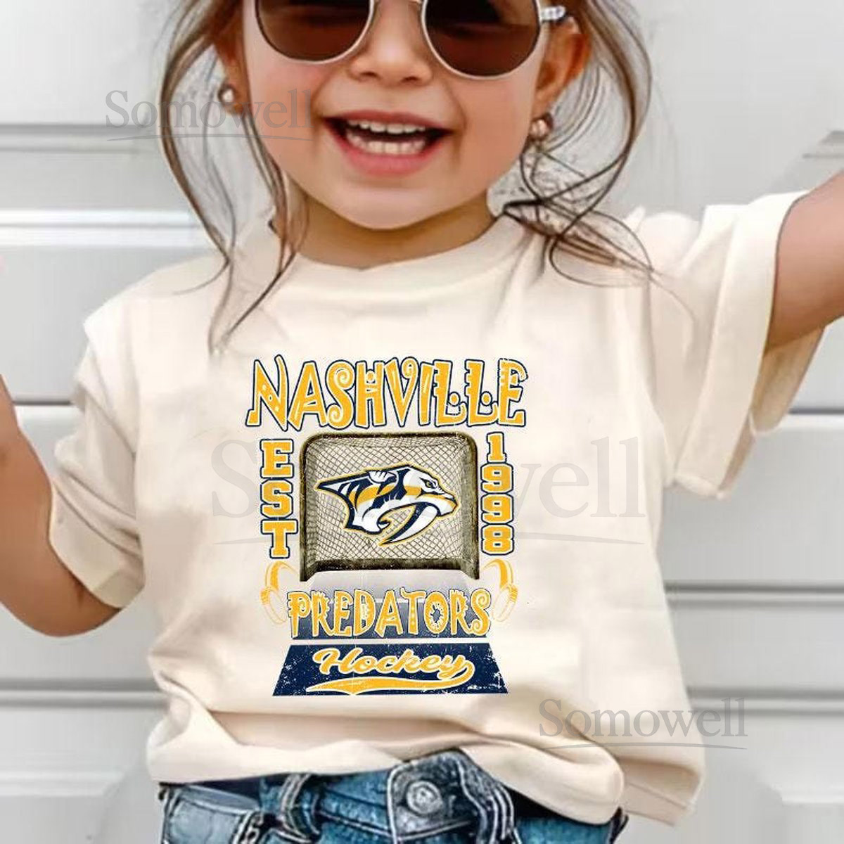 Retro Nashville Ice Hockey tshirt Youth-Adult Game Day Shirt Vintage Look for Sports Lovers Perfect Gift for Kids Adult Supporters_431
